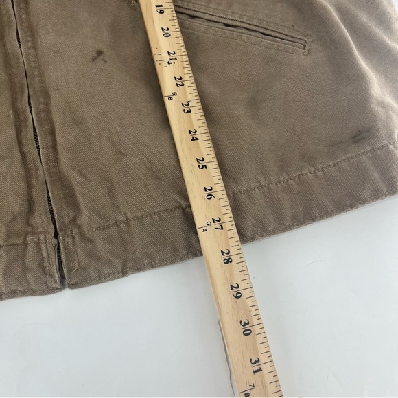 Vintage‎ Carhartt Jacket Mens XL Tan Detroit Workwear Duck Canvas Blanket Lined - Picture 8 of 11